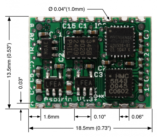 Aspirin Footprint Mechanical Dimensions